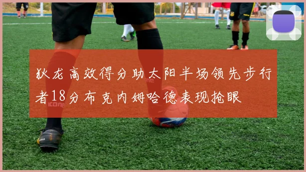 狄龙高效得分助太阳半场领先步行者18分布克内姆哈德表现抢眼